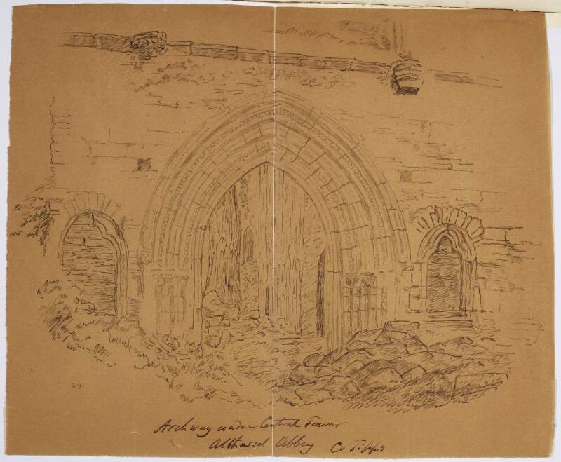 Archway under central tower, Althassel [Athassel] Abbey, County Tipperary