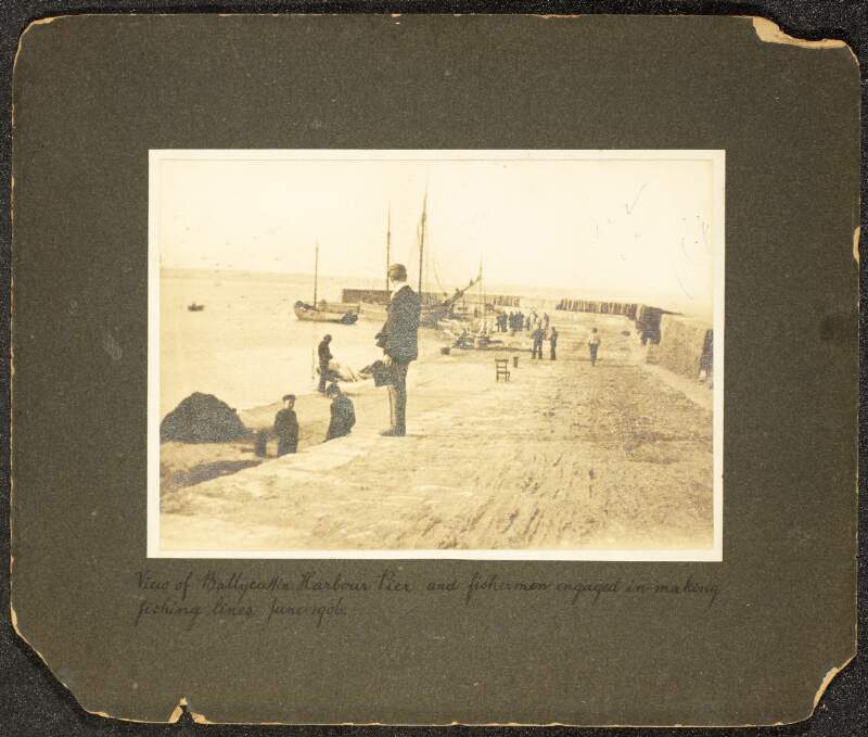 [Ballycotton Harbour and Pier, with fishermen and fishing boats, Co. Cork]