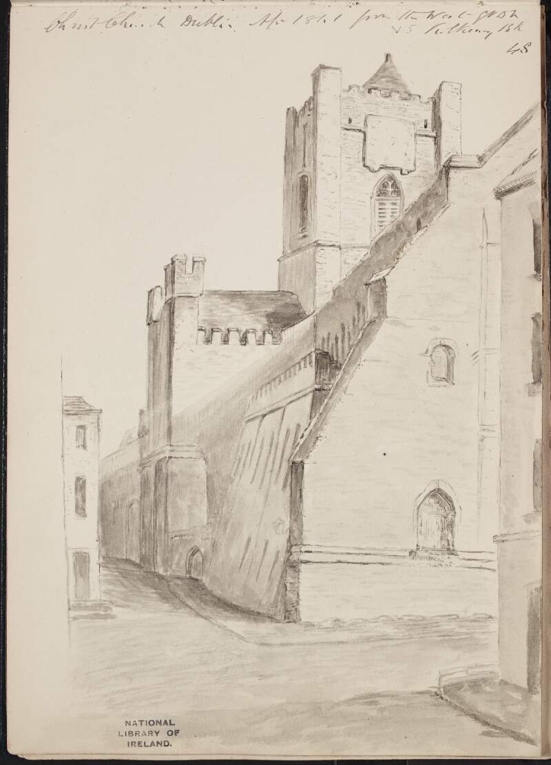 Christ Church, Dublin, April 1861, from the west
