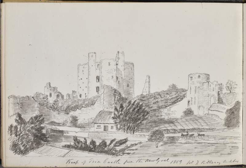 Keep of Trim Castle from the New Gaol, 1859