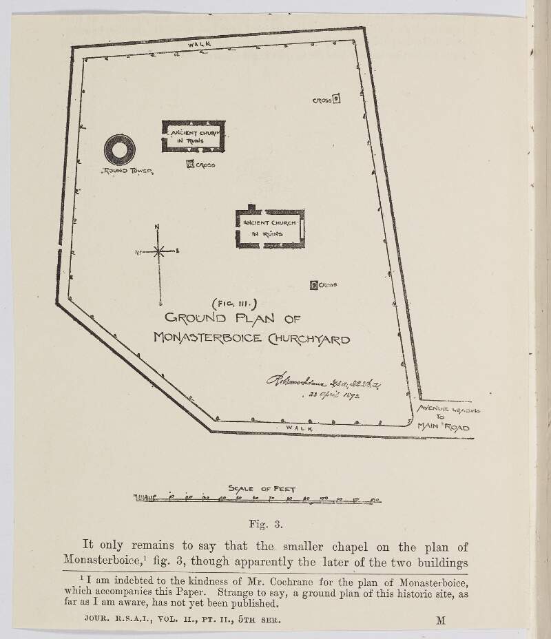 Ground plan of Monasterboice Churchyard