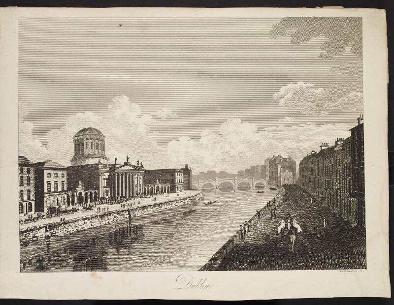 [The Four Courts and the Liffey River, Dublin]