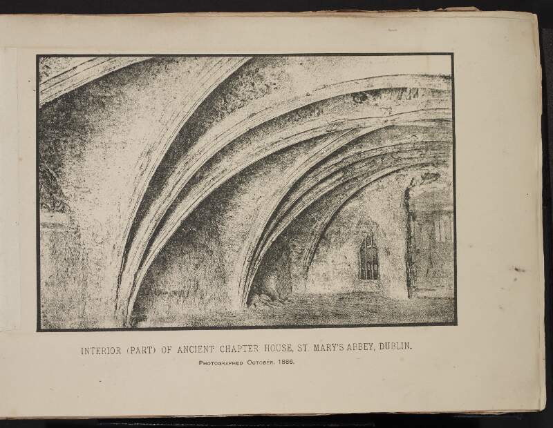 Interior (part) of ancient chapter house, St. Mary's Abbey, Dublin