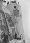[Construction of the new lighthouse at Fastnet Rock, off the coast of Co. Cork]