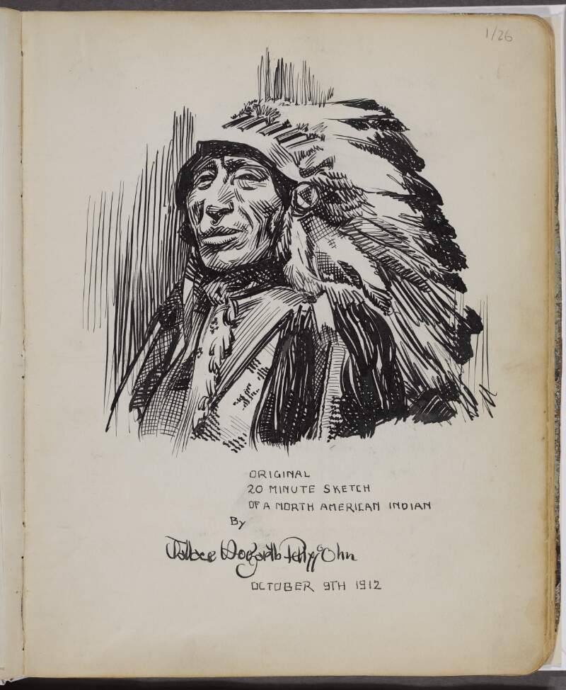 Original 20 minute sketch of a North American Indian