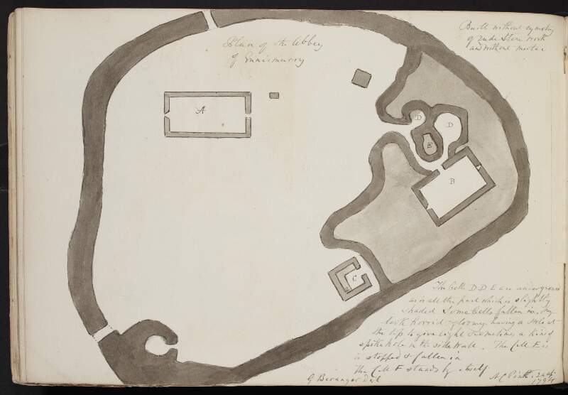 Plan of the abbey of Ennismurry [Inishmurray]