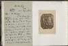 [Letter from John Healy to William Frazer with a copy of a beggar's badge for Kells, County Meath]