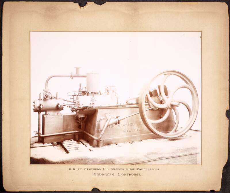[Campbell oil engine and air compressor, Inishowen Lighthouse, Co. Donegal]