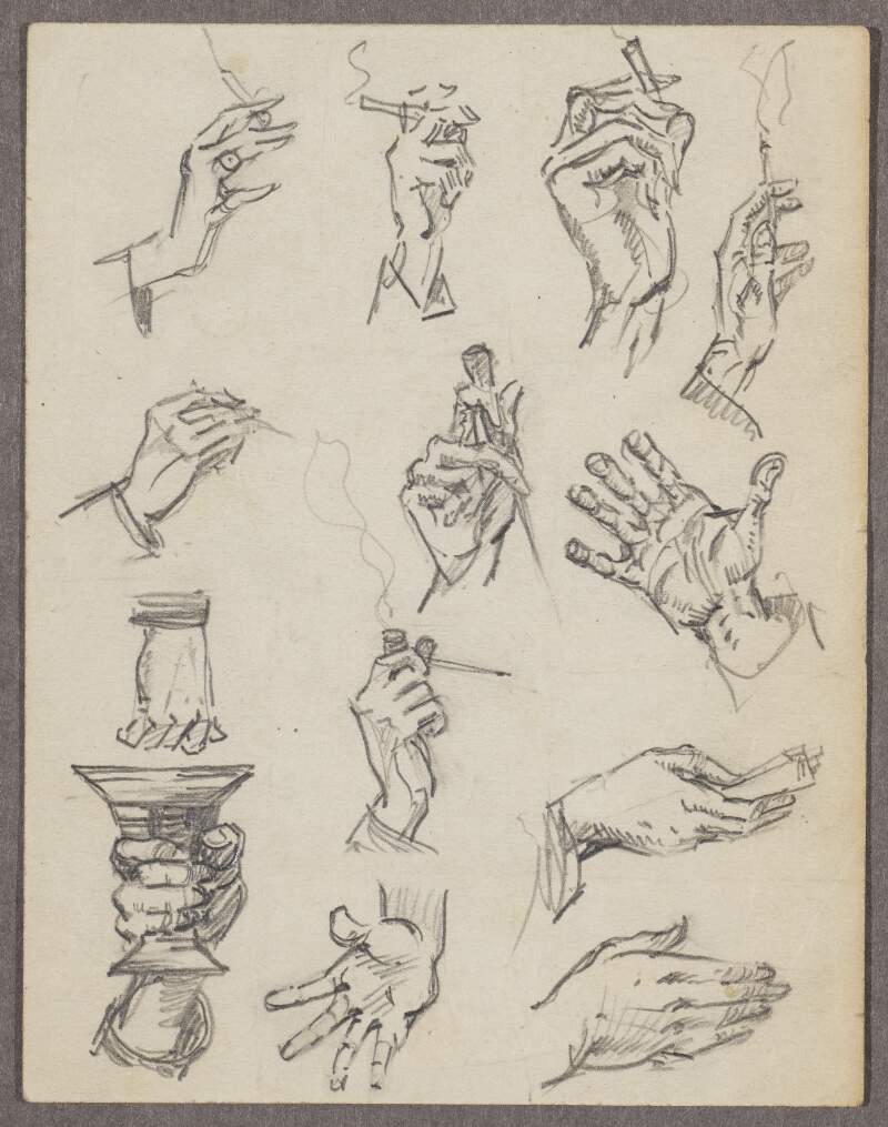 [Sketches of hands in various positions]
