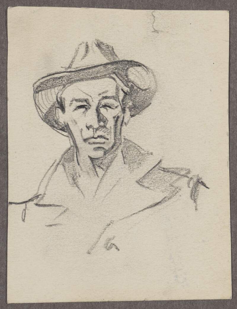 [Sketch of a man in a hat]
