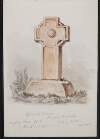 Granite cross, Nurney, County Carlow, looking northerly north-west, August 1848