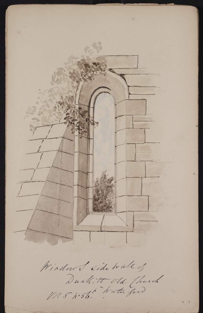 Window south wall of Dunkitt Old Church near Waterford