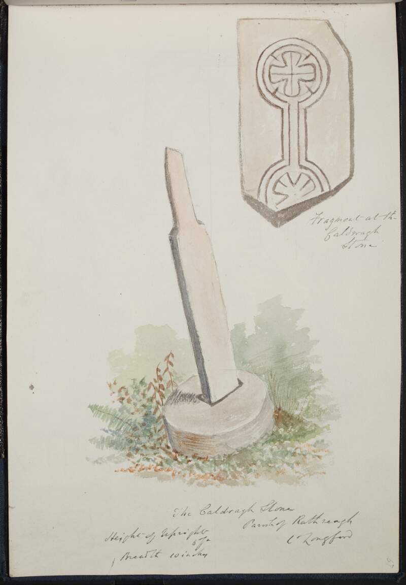 The Caldragh Stone, Parish of Rathreagh, County Longford ; Fragment at the Caldragh Stone [graphic].