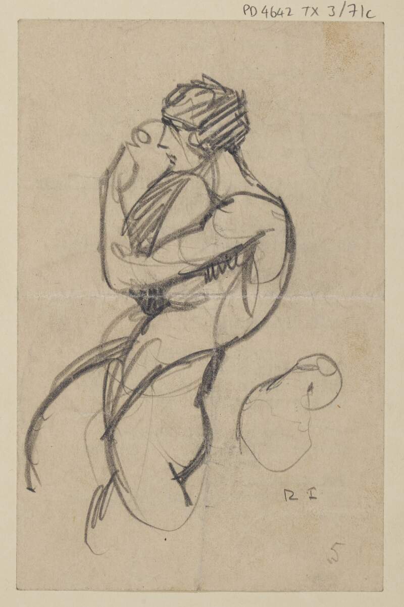 [Study sketch of male figure]