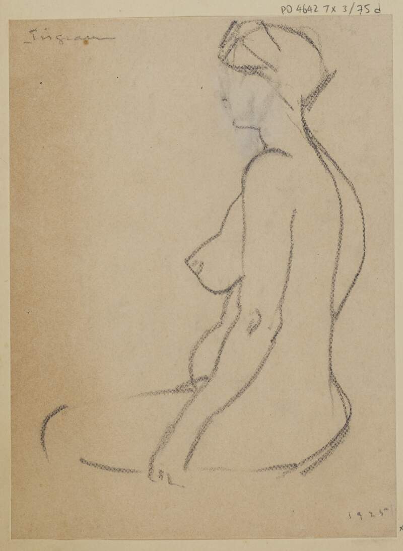 [Sketch of nude female figure]