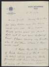 Letter from James Joyce to W. B. Yeats declining his and George Bernard Shaw's invitation to become a member of the Irish Academy of Letters,