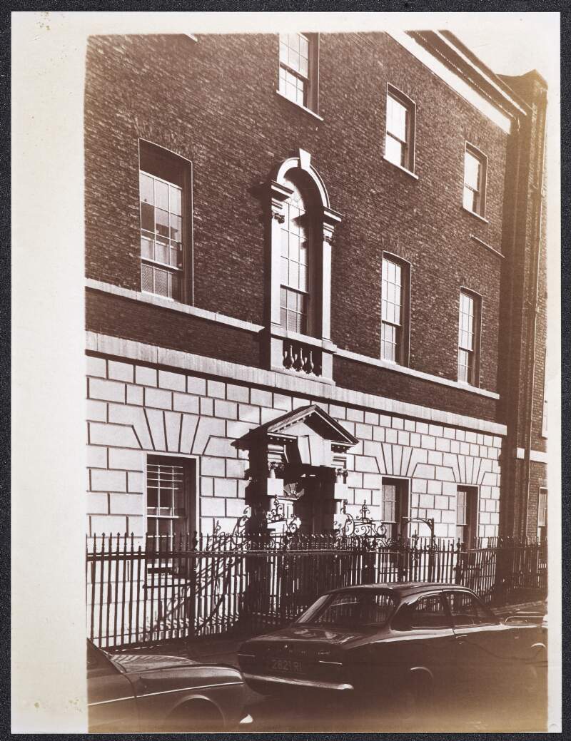 [Front of a building on Henrietta Street]
