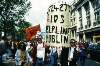 Aids Helpline banner carried by Janet Rooney, Billy Rabbet and Martin Whelan. Dublin Lesbian and Gay Pride March