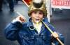 Close up of child (Evan Barry) with Viking helmet and whistle. Dublin Lesbian and Gay Pride March
