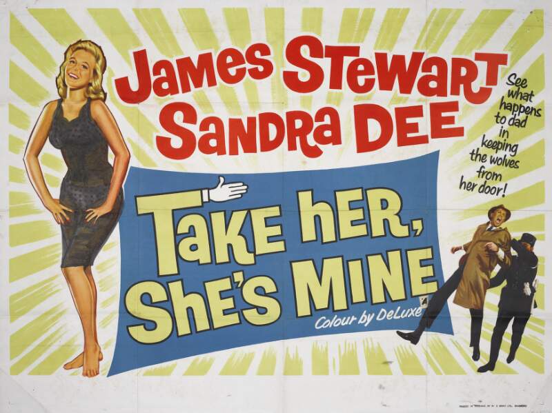 [Censored poster for 'Take Her, She's Mine'],