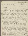 Letter from Constance Markievicz to Frank McHugh, Glasgow,
