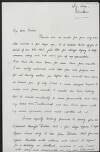 Letter from David Crowley to Dorothy Stopford Price with references to his ill health and claiming a pension,