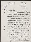 Letter from James Campbell, Baron Glenavy, to James Green Douglas regarding "Fitzgerald",
