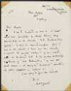 Letter from W. B. Yeats to James Green Douglas regarding the Inter Parliamentary Group,