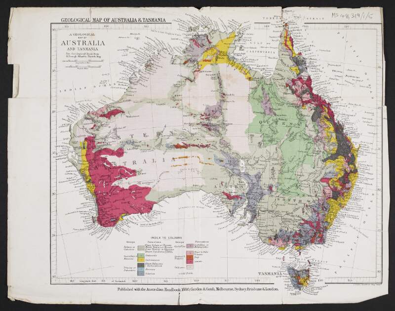 Geological map of Australia & Tasmania,