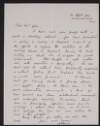 Letter from Richard Irvine Best, 57 Upper Lesson Street, Dublin, to Alice Stopford Green complimenting her proof,