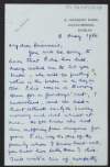 Letter from Liam Price, Dublin, to Diarmid Coffey regarding the death of "Edie",