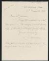 Letter from S. C. Harrison to Thomas Johnson enclosing a non extant price list,