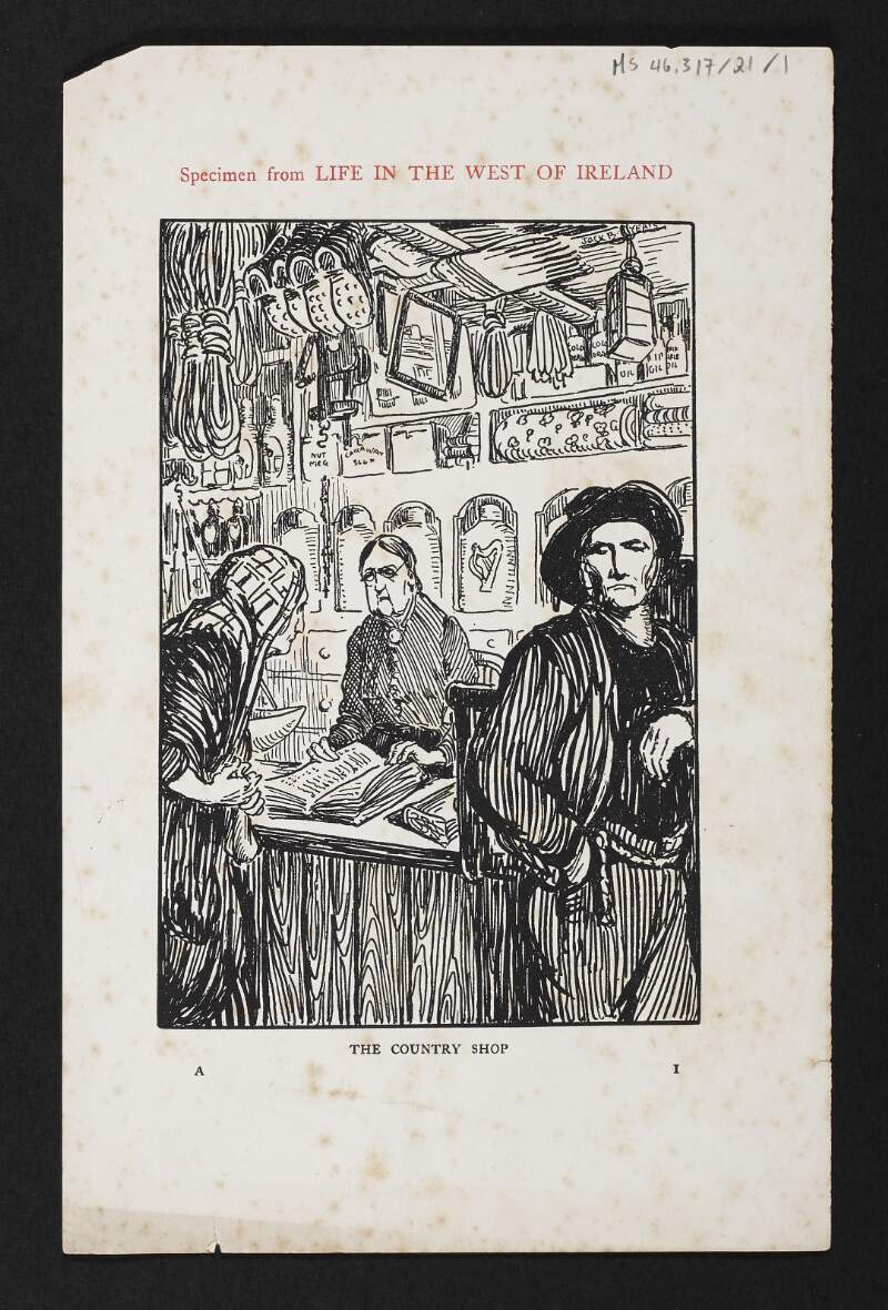 Copy of illustration titled 'The Country Shop',