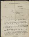 Draft letter from Thomas Johnson to Maud Gonne MacBride regarding the treatment of Irish prisoners,