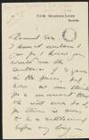 Letter from Maud Gonne MacBride to Eva Gore-Booth referencing Mountjoy,
