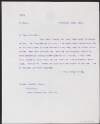 Copy letter from John Redmond to Daniel Purcell stating that he must remain impartial,
