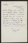 Letter from W. B. Yeats, Alkerton Cottage, Sidmouth, Devon, to George Yeats,