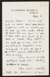Letter from W. B. Yeats, 82 Merrion Square, S., Dublin, to George Yeats,