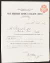 Allotment letter for John Redmond's shares in the Irish Independent Printing & Publishing Company,
