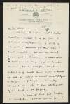 Letter from W. B. Yeats, Orchard Hotel, Portman Street, Marble Arch, [London], W. I, to George Yeats,