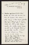 Draft of 'The Tower' from W. B. Yeats, 82, Merrion Square, S., Dublin, W. I, to George Yeats,