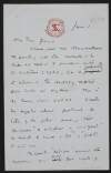 Letter from W. B. Yeats, Savile Club, 69 Brook Street, [London], W. 1., to George Yeats,