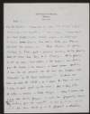 Letter from W. B. Yeats, [Coole Park, Gort, Co. Galway], to George Yeats,