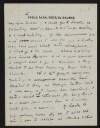 Letter from W. B. Yeats, Coole Park, Gort, Co. Galway, to George Yeats,