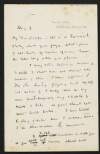 Letter from W. B. Yeats, Savile Club, 69 Brook Street, [London], W.1., to George Yeats,