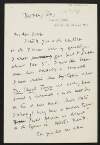 Letter from W. B. Yeats, Saville Club, 69 Brook Street, [London] W.1., to George Yeats,