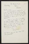 Letter from W. B. Yeats, c/o Thomas Cook, Palma, Majorca, to George Yeats,