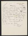 Letter from W. B. Yeats, The Chantry House, Steyning, Sussex, to George Yeats,