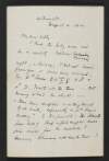 Letter from George Yeats, 4 Broad Street, [Oxford], to W. B. Yeats,