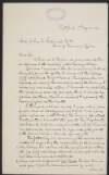 Letter from Brother Thomas R. Kane to John Redmond asking him to use his influence with the Treasury Department to obtain a grant for De La Salle College, Co. Waterford,